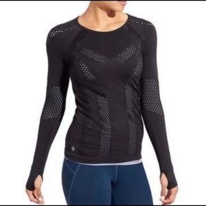 Athleta Burpee Laser Cut Woman's Long Sleeve size XS